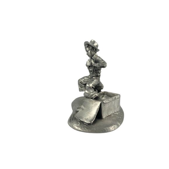 Rare Fine Pewter Schmid, N. Rockwell "Mysterious Malady" Figurine #174/1500 USA - Picture 2 of 7
